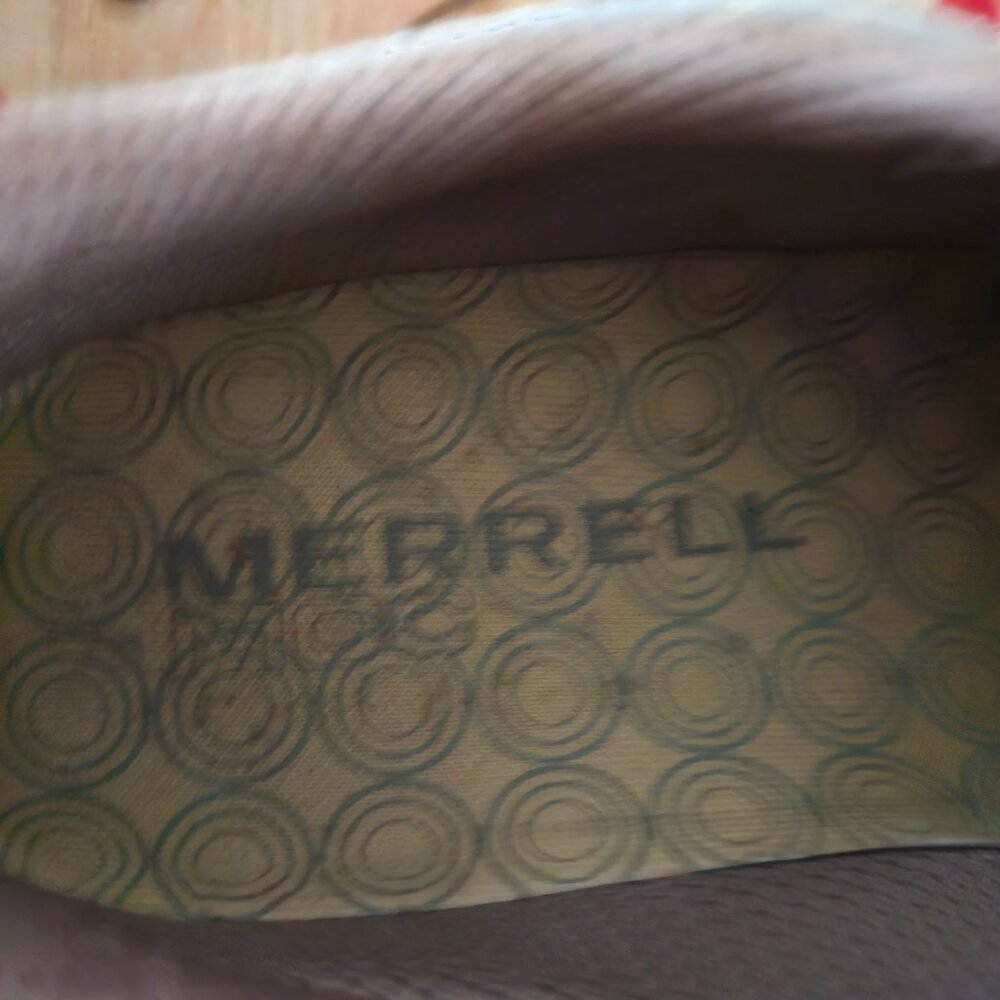 Light Blue Merrell Patterned Suede Mocs 8M - Picture 8 of 8